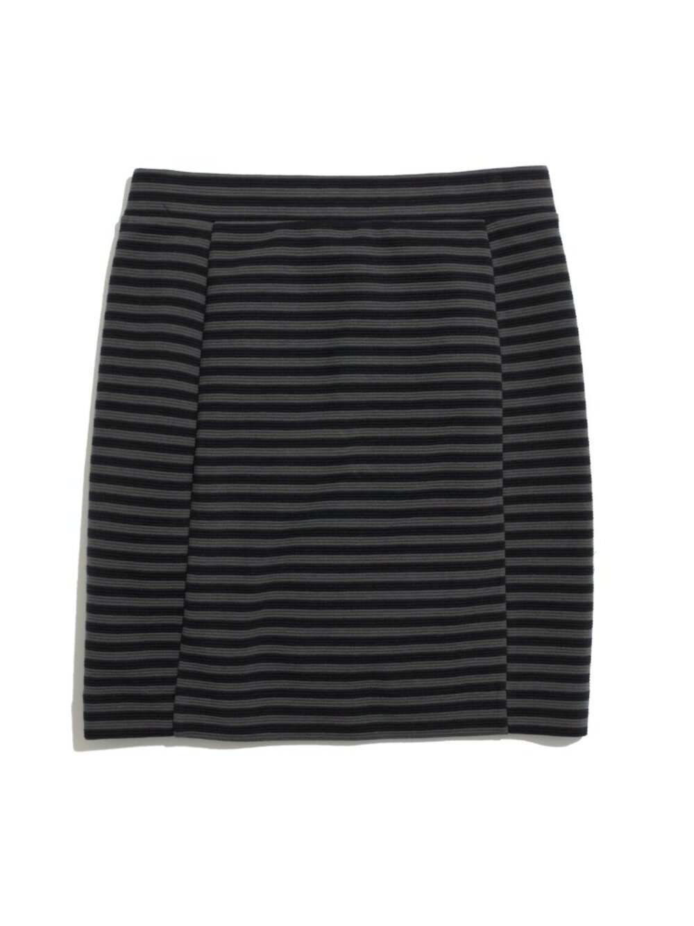 Madewell grey & navy blue striped Ridgestripe mini skirt